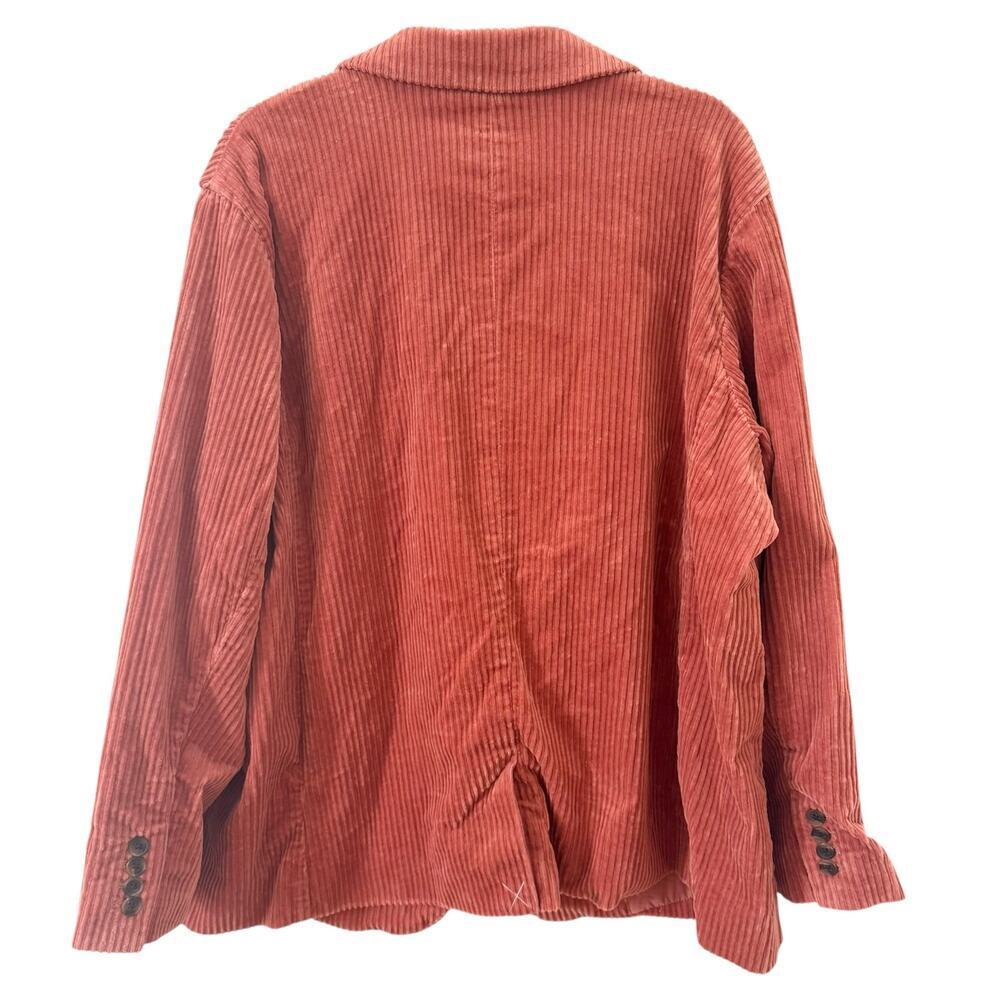 Lands' End Wide Wale Corduroy Blazer in "Dusty Brick" Pink Plus Size 2X - Picture 10 of 12